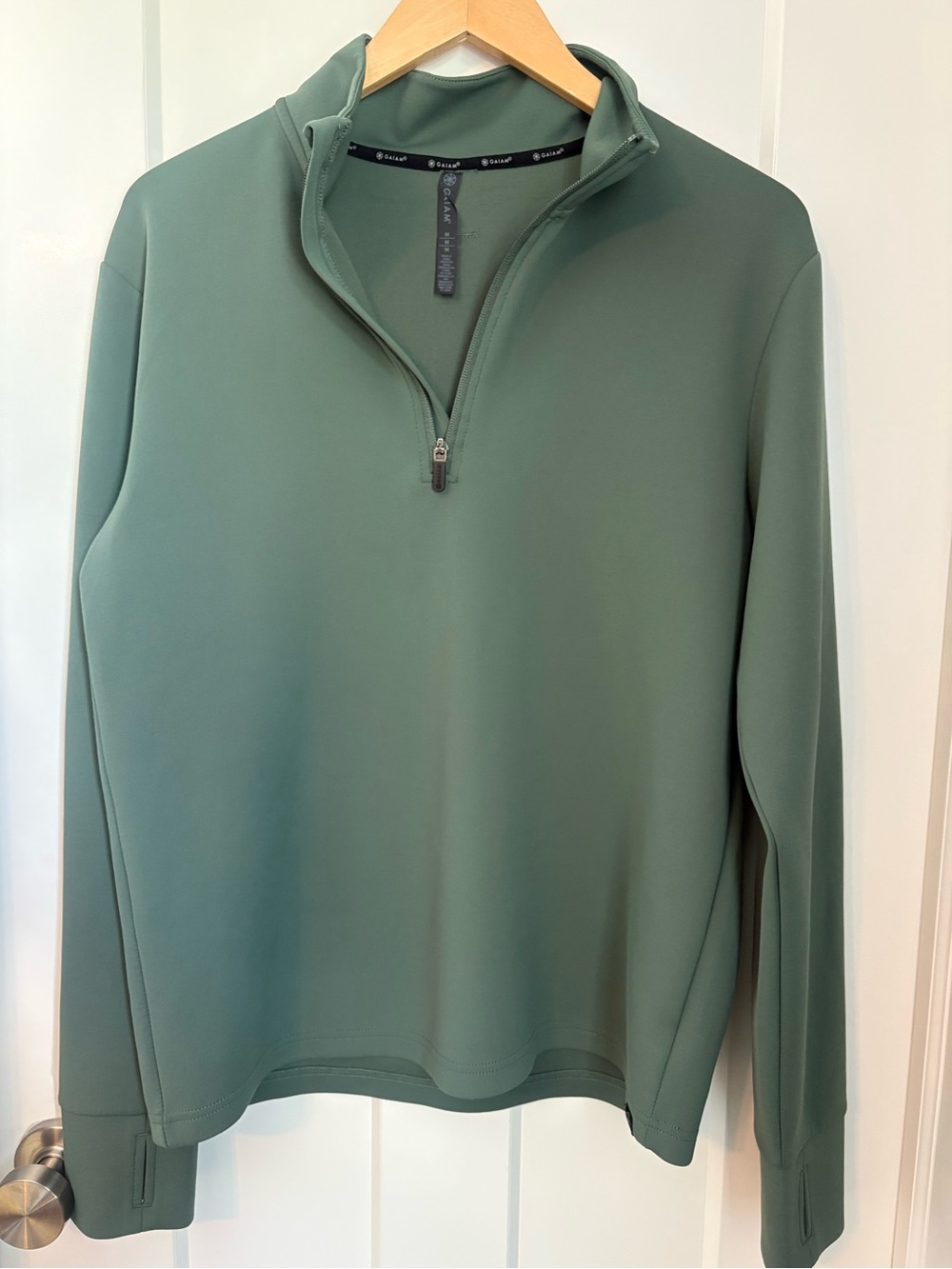 GAIAM Men's Quarter-Zip Pullover - Sage Green